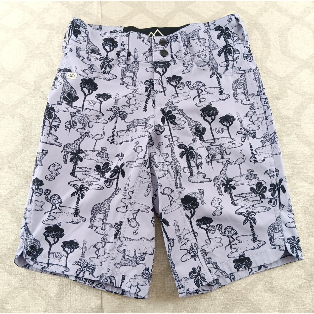 Wild Rye Girls Safari‎ Giraffe Flamingo Print Bike Shorts Size 10